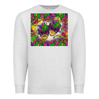 Oatmeal Heather Mardi Gras masks tumbler Premium Sweatshirt - HowdyJamesFarm