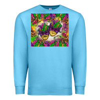 Ocean Blue Mardi Gras masks tumbler Premium Sweatshirt - HowdyJamesFarm