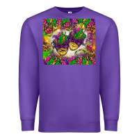 Purple Mardi Gras masks tumbler Premium Sweatshirt - HowdyJamesFarm