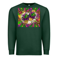 Sports Green Mardi Gras masks tumbler Premium Sweatshirt - HowdyJamesFarm