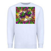 White Mardi Gras masks tumbler Premium Sweatshirt - HowdyJamesFarm