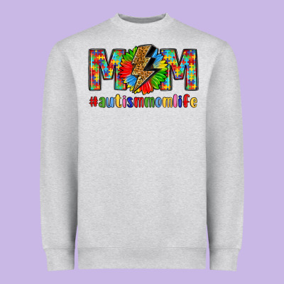 Empowering Autism Mom Life Heavyweight Sweatshirt Designed By Lillyallendesigns