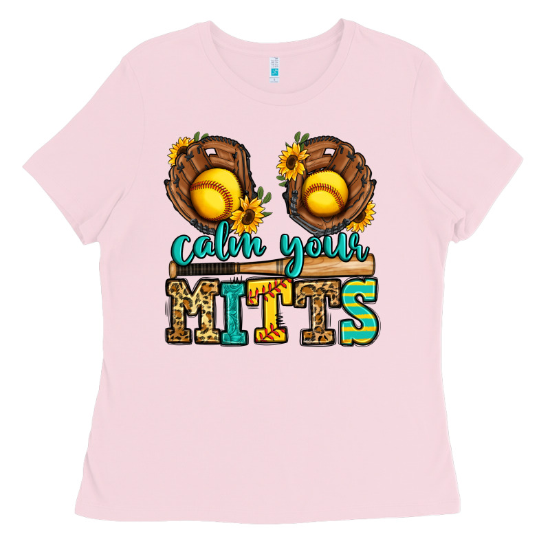 Calm Your Mitts Softball Ladies Tee by Jasminsmagicworld | Teevron