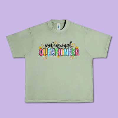 Professional Overthinker Urban Heavy Tee Designed By Maliassmallbusiness