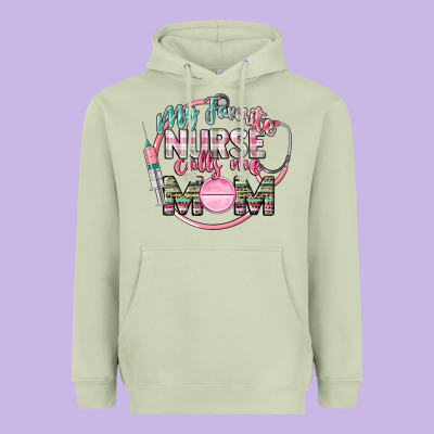 My Favorite Nurse Calls Me Mom Heavyweight Hoodie Designed By Cowgirlartshop