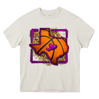 Cream leopard basketball texas map Heavy Core Tee - Jasminsmagicworld