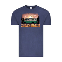 Vintage Denim traveler Vintage Tee - NancyCooperArtShop