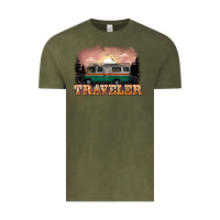 Vintage Olive traveler Vintage Tee - NancyCooperArtShop