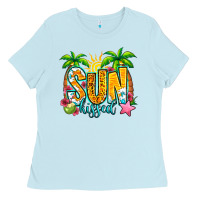 Baby Blue sun kissed summer Ladies Tee - Jasminsmagicworld