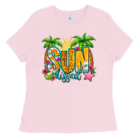 Bubblegum Pink sun kissed summer Ladies Tee - Jasminsmagicworld