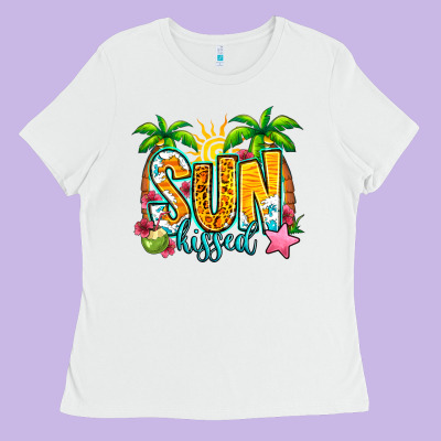 Sun Kissed Summer Ladies Tee Designed By Jasminsmagicworld