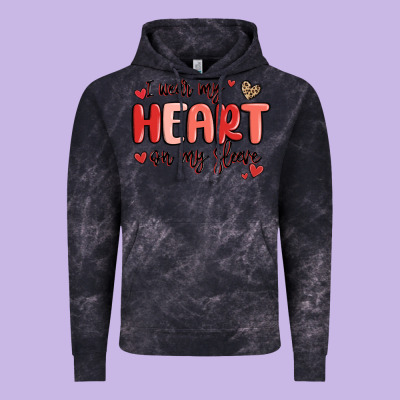 I Wear My Heart On My Sleeve Vintage Hoodie Designed By Maliassmallbusiness