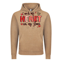 Vintage Coffee i wear my heart on my sleeve Vintage Hoodie - MaliasSmallBusiness