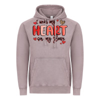 Vintage Zinc i wear my heart on my sleeve Vintage Hoodie - MaliasSmallBusiness