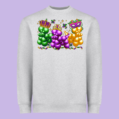 Mardi Gras Bead Dogs Heavyweight Sweatshirt Designed By Lillyallendesigns