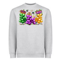 Heather Grey mardi gras bead dogs Heavyweight Sweatshirt - LillyAllenDesigns