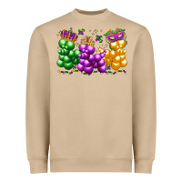 Mushroom mardi gras bead dogs Heavyweight Sweatshirt - LillyAllenDesigns