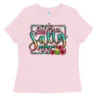 Bubblegum Pink stay salty matthew 5 13 summer Ladies Tee - Jasminsmagicworld