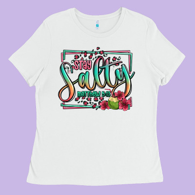 Stay Salty Matthew 5 13 Summer Ladies Tee Designed By Jasminsmagicworld