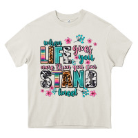 Cream when life gives you more than you can stand kneel Heavy Core Tee - AdoDesignShop