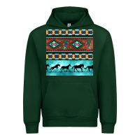Forest Green native american aztec seamless pattern Urban Hoodie - BundleAndBundleShop