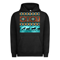 Pigment Black native american aztec seamless pattern Urban Hoodie - BundleAndBundleShop