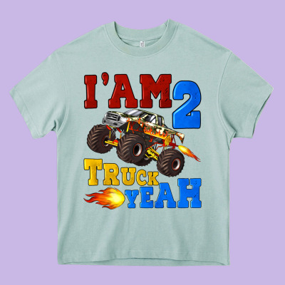 I'am Two Truck Yeah Heavy Core Tee Designed By Artiststas