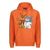 Carrot christmas reindeer snowman Premium Hoodie - CowGirlArtShop