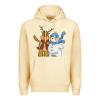 Pina Colada christmas reindeer snowman Premium Hoodie - CowGirlArtShop