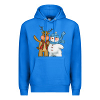 True Royal christmas reindeer snowman Premium Hoodie - CowGirlArtShop