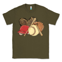 Army Green softball Classic Tee - MaliasSmallBusiness