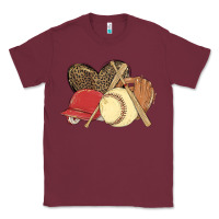 Burgundy softball Classic Tee - MaliasSmallBusiness