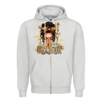 Dove Grey believe praying caucasian messy bun Zipper Hoodie - texasbilliewilder