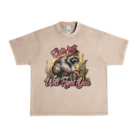 French Oak cute but will fight you racoon western Urban Heavy Tee - NancyCooperArtShop