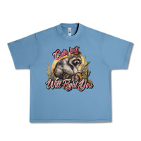 Pebble Blue cute but will fight you racoon western Urban Heavy Tee - NancyCooperArtShop