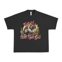 Pigment Black cute but will fight you racoon western Urban Heavy Tee - NancyCooperArtShop