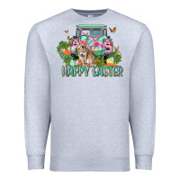 Heather Grey Happy Easter Day Premium Sweatshirt - CowGirlArtShop