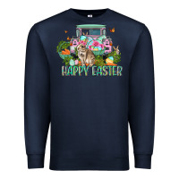 Navy Happy Easter Day Premium Sweatshirt - CowGirlArtShop