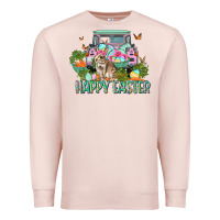 Pale Pink Happy Easter Day Premium Sweatshirt - CowGirlArtShop