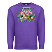 Purple Happy Easter Day Premium Sweatshirt - CowGirlArtShop