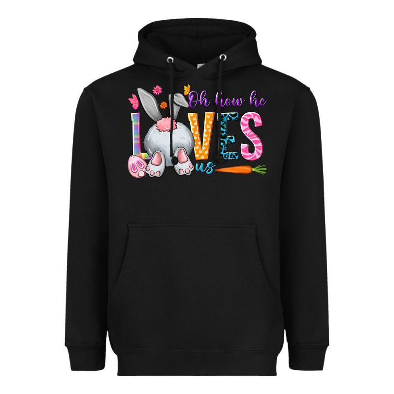 Oh How He Loves Us Easter Day Heavyweight Hoodie by HowdyJamesFarm | Teevron