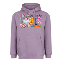 Lavender Oh how he loves us Easter Day Heavyweight Hoodie - HowdyJamesFarm