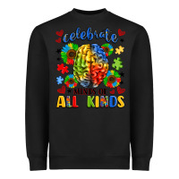 Black celebrate neurodiversity Heavyweight Sweatshirt - LillyAllenDesigns