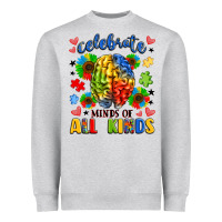 Heather Grey celebrate neurodiversity Heavyweight Sweatshirt - LillyAllenDesigns