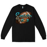 Black american football senior 2023 Long Sleeve Tee - BundleAndBundleShop
