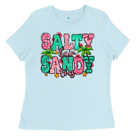 Baby Blue salty hair sandy toes Ladies Tee - Jasminsmagicworld