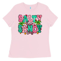 Bubblegum Pink salty hair sandy toes Ladies Tee - Jasminsmagicworld