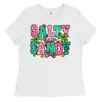 White salty hair sandy toes Ladies Tee - Jasminsmagicworld