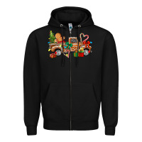 Black gingerbread truck Zipper Hoodie - texasbilliewilder