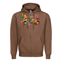 Chestnut gingerbread truck Zipper Hoodie - texasbilliewilder